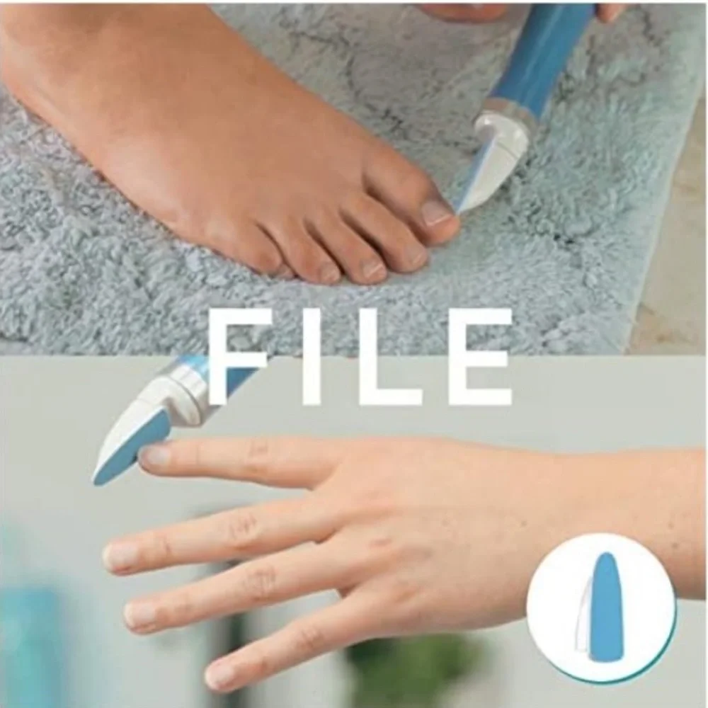 AMOPE PEDI PERFECT ELECTRIC NAIL CARE KIT - BLUE (NEW WITH TAGS)